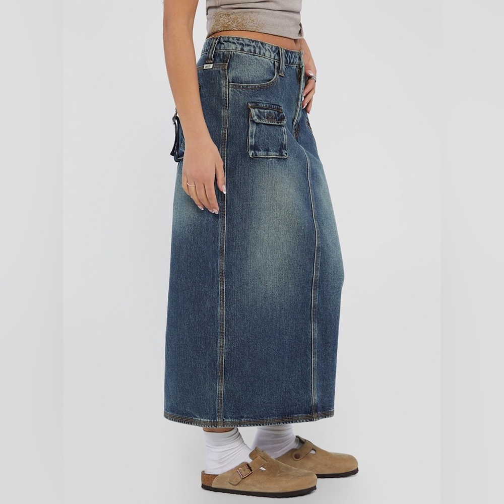 GUESS Originals Cargo Denim Skirt Size 27 Sold Out - Picture 9 of 13